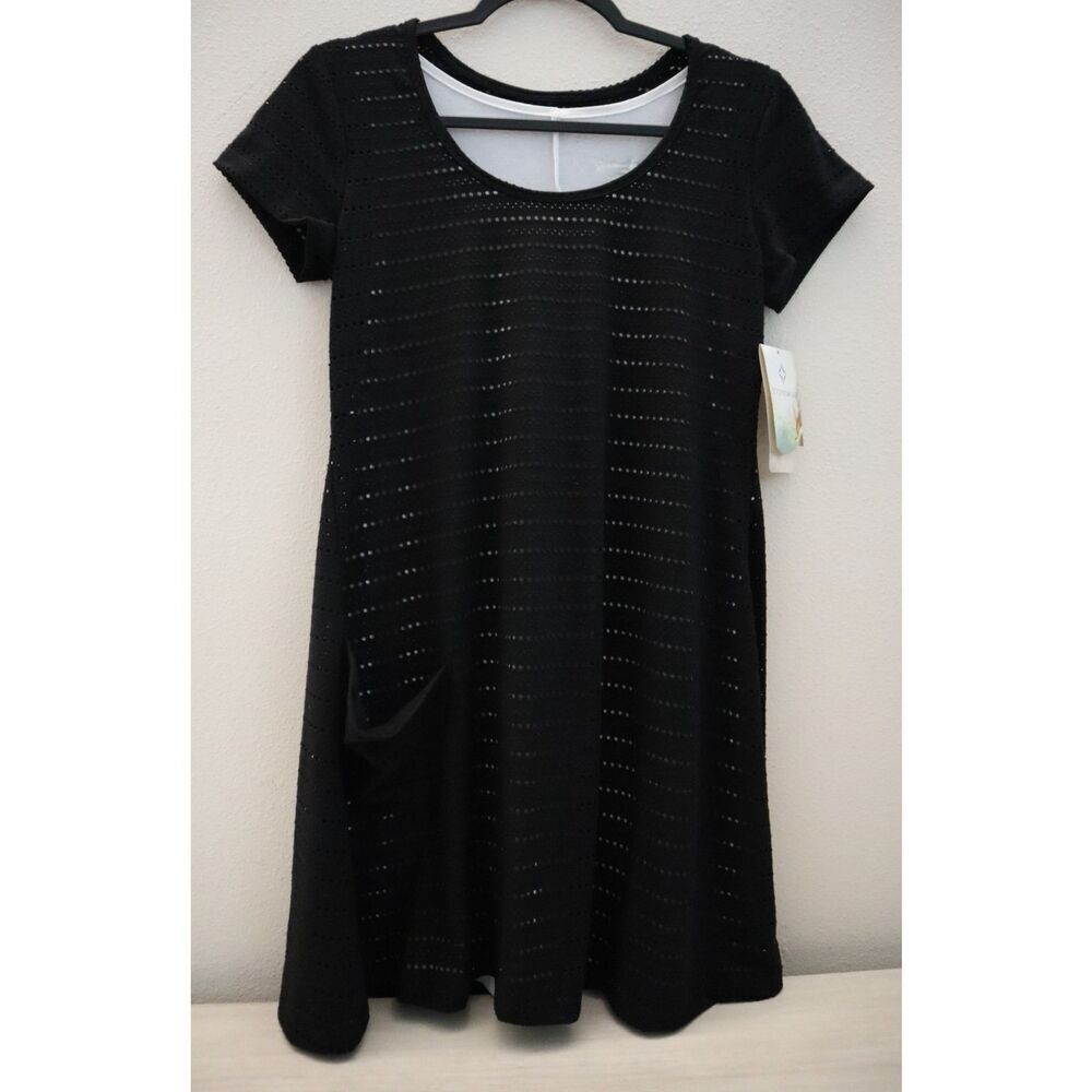 Stonewear Designs 11380-500-02 Women's Sz S Black Drishti Scoop Neck Dress